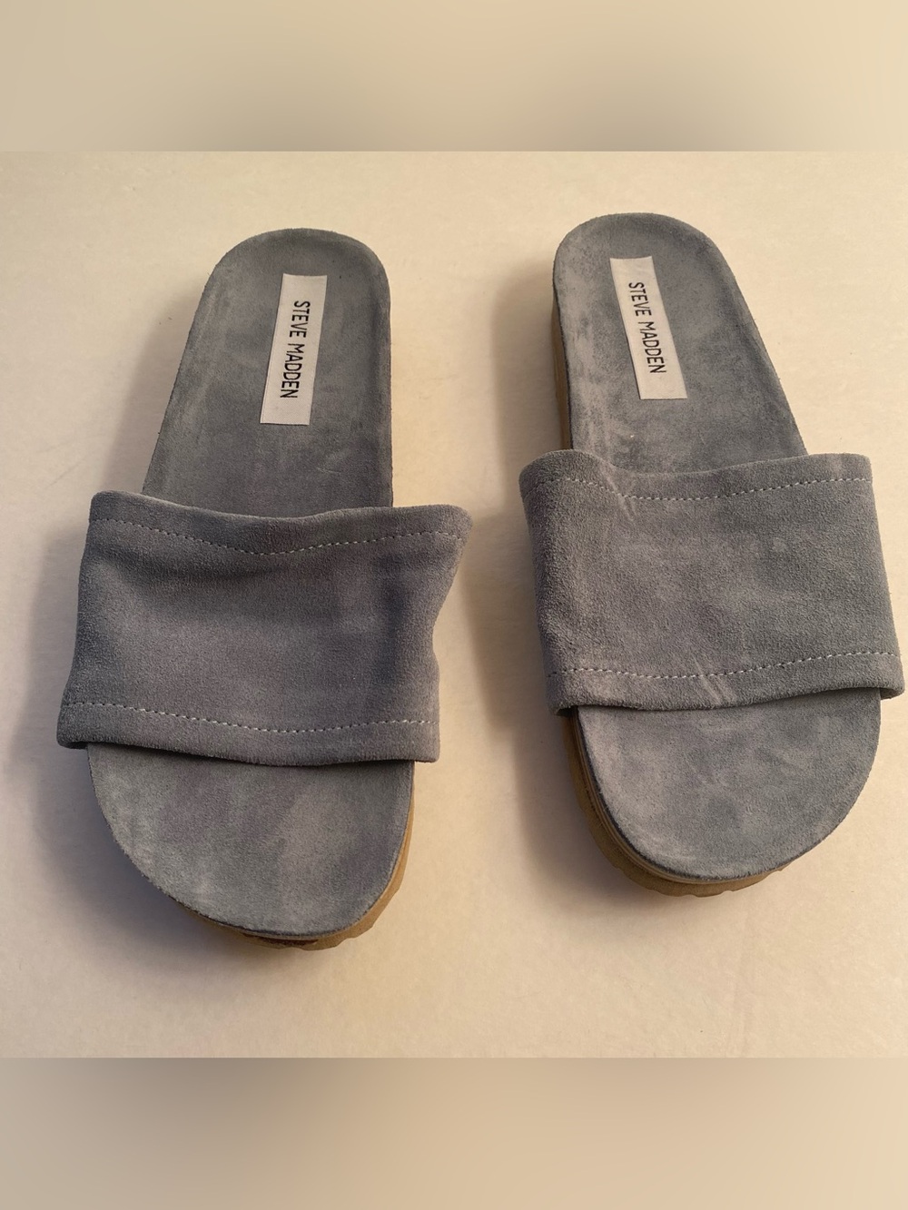 Steve Madden light blue colored Slide Sandals Size 8